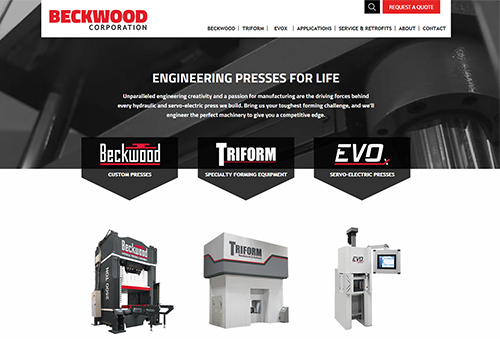 Beckwood Website Homepage Thumbnail